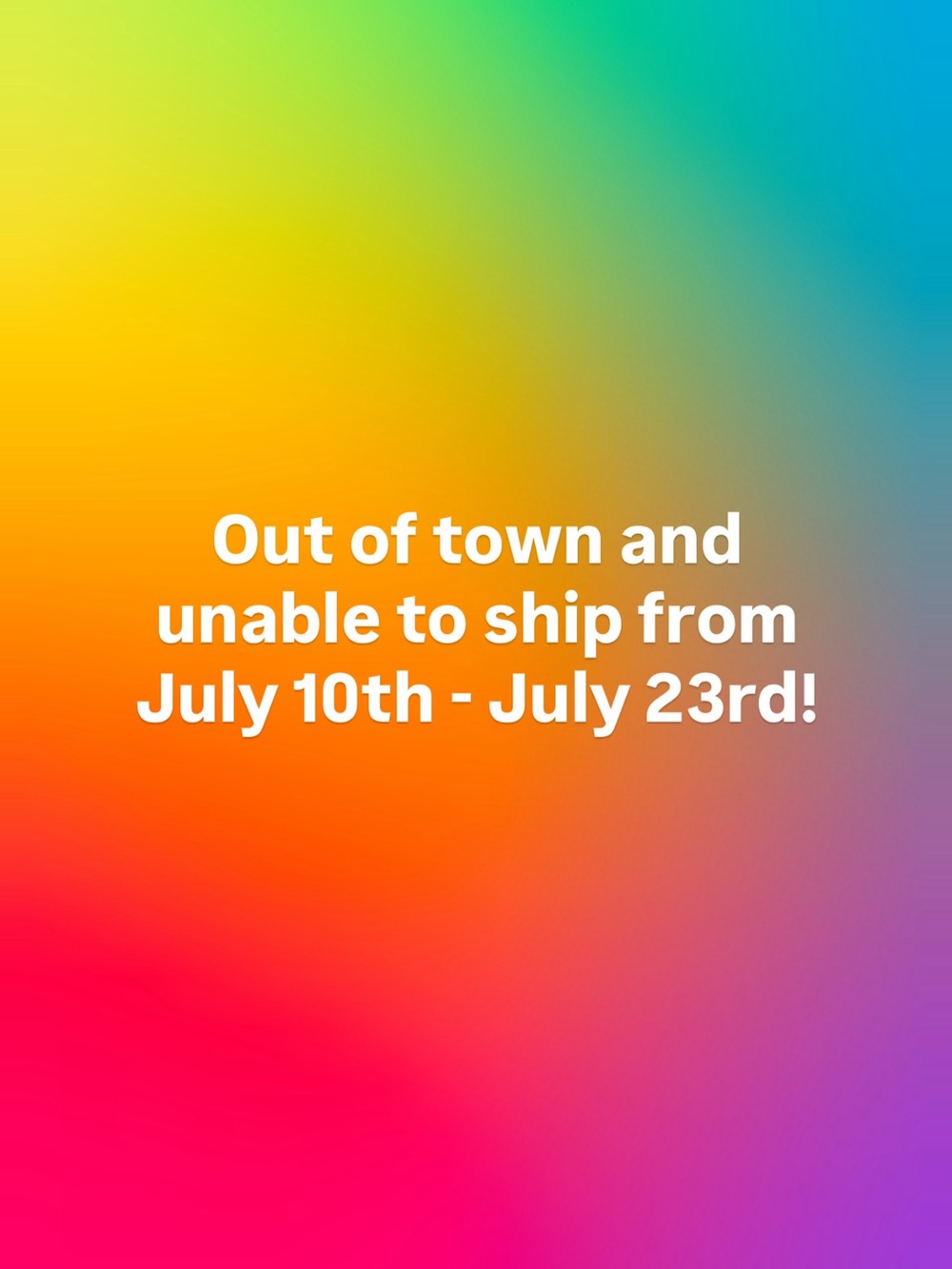 Out of town!